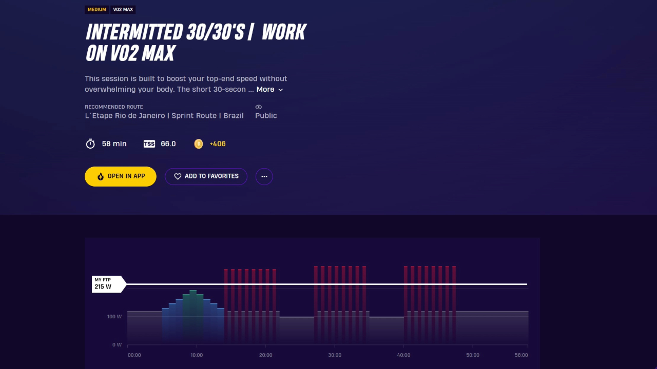 30 30s VO2 max workout on ROUVY