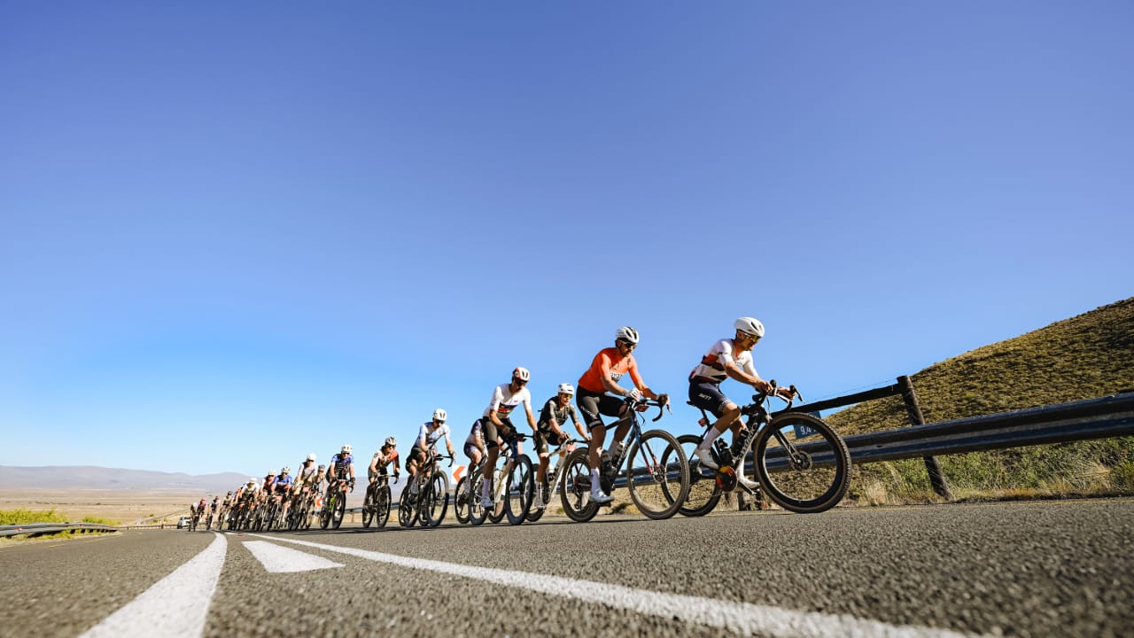 The Gravel Burn field enjoyed glorious weather and stunning scenery throughout Stage 5.