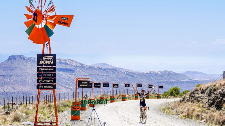 Tom Pidcock won his first stage of the Nedbank Gravel Burn in South Africa on day five of the event.